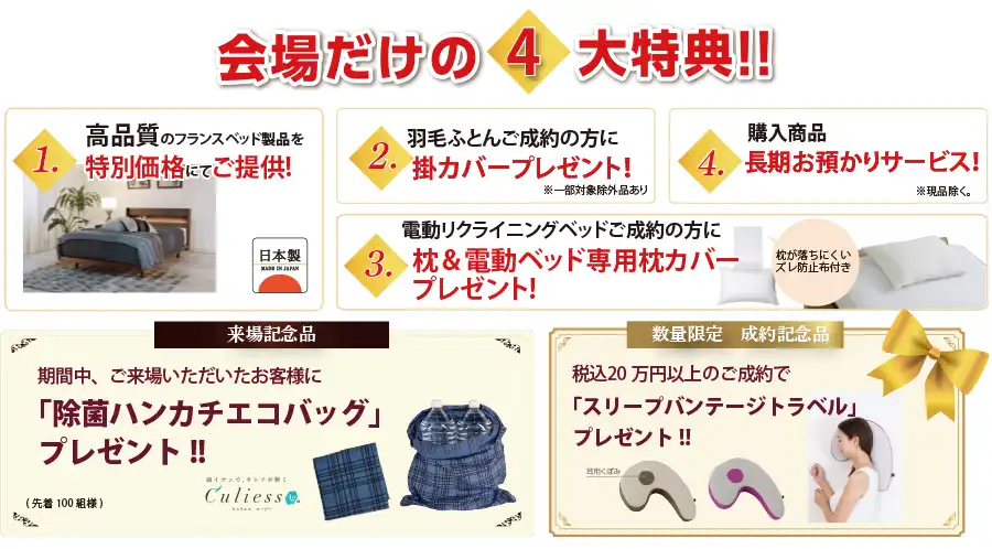 フランスベッド　茨城　桜川市大和ふれあいセンター　セール　フェア　DM