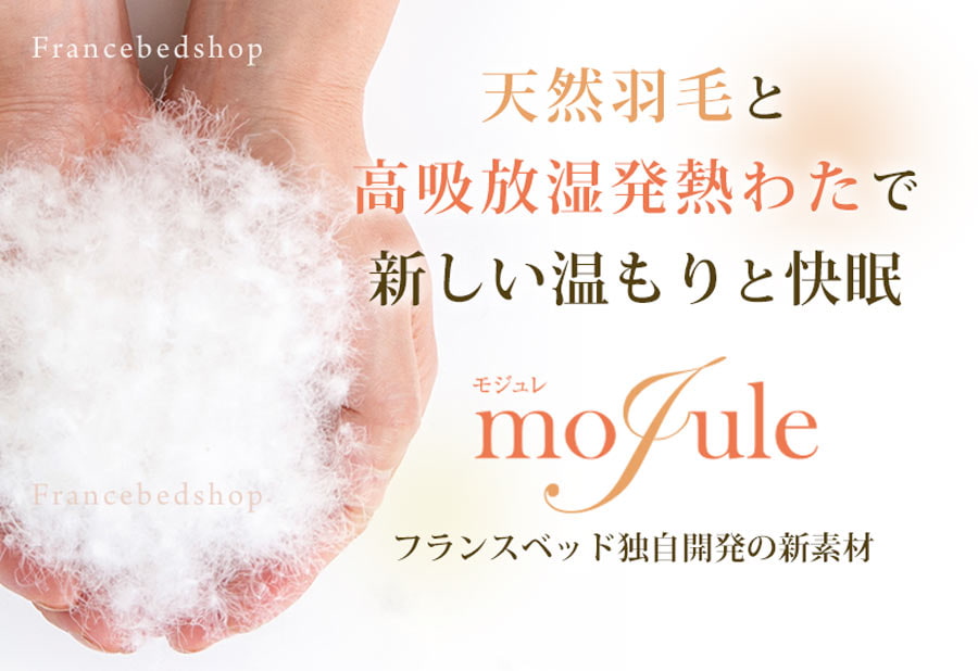 フランスベッド　モジュレ　羽毛ふとん　発熱綿　アレルギー
