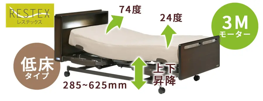 フランスベッド　オススメ電動リクライニングベッド　静音　多機能　安全性の高い　ガード付き　レステックス　N-RE-19C