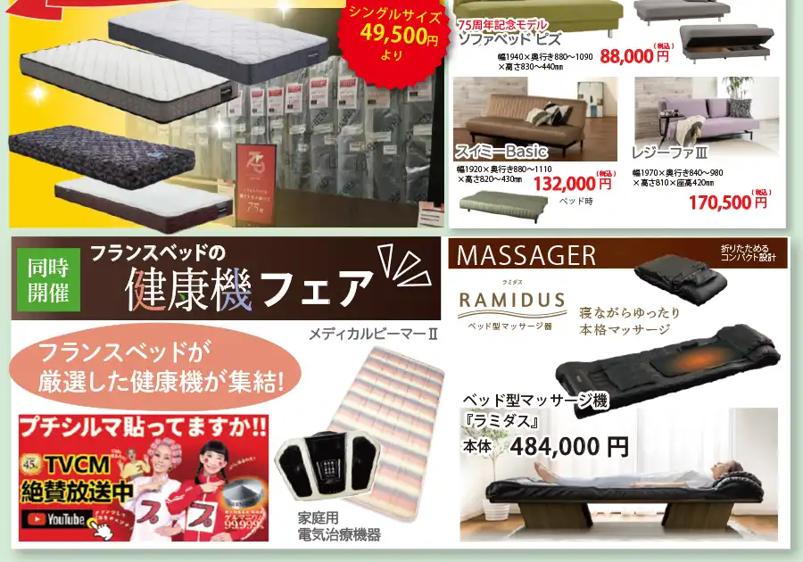 伊那商工会議所・長野　フランスベッド　セール　DM